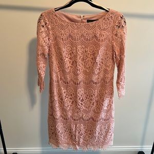 Pink lace dress